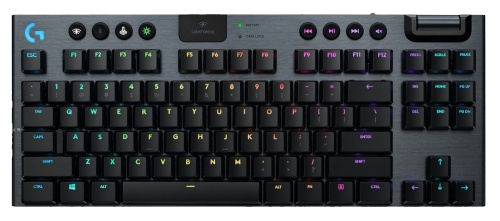 Teclado Gamer Logitech G915 TKL RGB, Teclado Mecánico, Switch GL Táctil, Inalámbrico, Negro (Inglés)