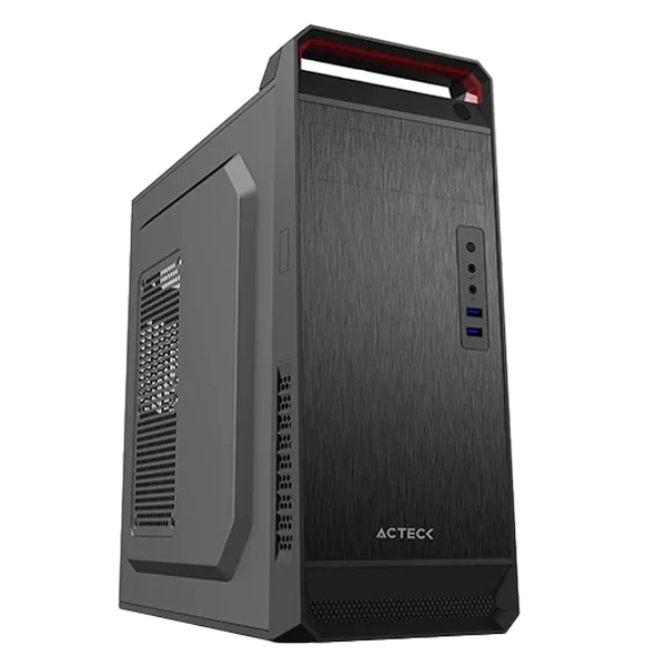 Gabinete Acteck Roma Elite, Midi-Tower, ATX/Micro ATX/Mini-ITX, USB 3.0, con Fuente de 500W, 2 Ventiladores Instalados, Negro