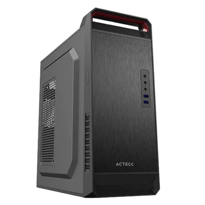 Gabinete Acteck Roma Elite, Midi-Tower, ATX/Micro ATX/Mini-ITX, USB 3.0, con Fuente de 500W, 2 Ventiladores Instalados, Negro