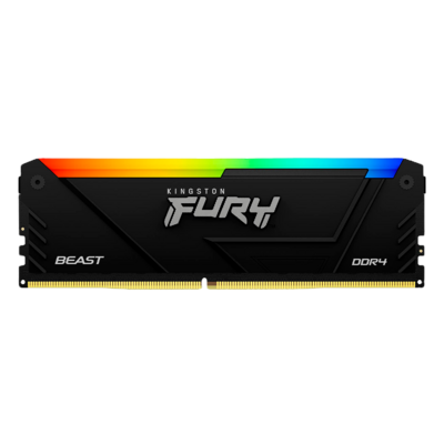 Kit Memoria RAM Kingston FURY Beast RGB DDR4, 3200MHz, 32GB (2 x 16GB), Non-ECC, CL16