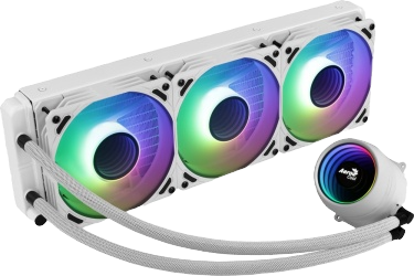 Aerocool Mirage L360 White ARGB Enfriamiento Liquido, 3 x 120mm, 600 - 2300RPM