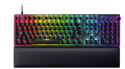 Teclado Gamer Razer Huntsman V2 RGB, Switch Óptico Clicky Purple, Alámbrico, Negro (Español)
