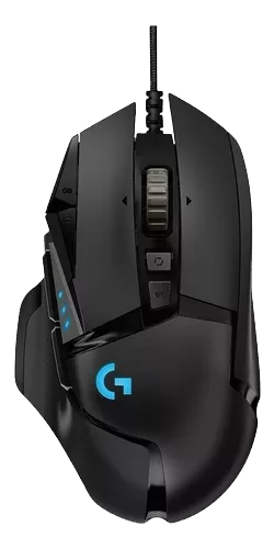 Mouse Gamer Ergonómico Logitech Óptico G502 Hero RGB, Alámbrico, USB, 16.000DPI, Negro