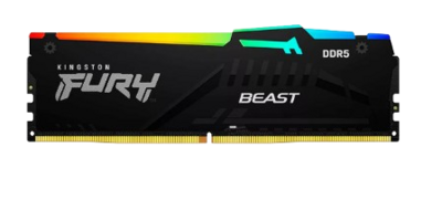 Kit Memoria RAM Kingston FURY Beast RGB DDR5, 6000MHz, 32GB (2 x 16GB), On-Die ECC, CL36, XMP