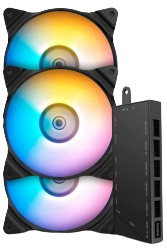 Ventilador Munfrost Solar Wind Kit ARGB, 120mm, 1100RPM, Negro - 3 Piezas, Incluye HUB