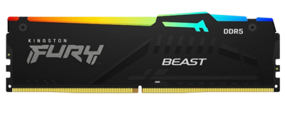 Kit Memoria RAM Kingston FURY Beast RGB DDR5, 5200MHz, 32GB (2 x 16GB), Non-ECC, CL40, XMP