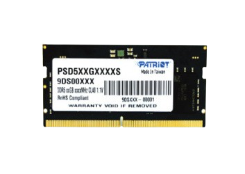 Memoria RAM Patriot Signature Line DDR5, 4800MHz, 32GB, Non-ECC, CL40, SO-DIMM