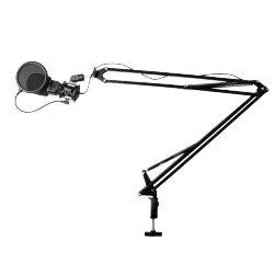 Game Factor Brazo para Micrófono Flexible con Clip Para Escritorio MAG500,hasta 2KG, Negro