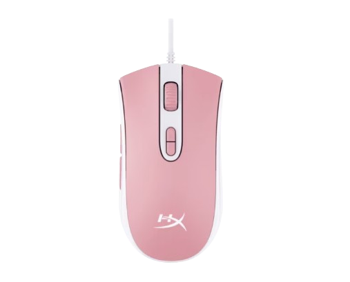 HyperX Pulsefire Core Rosa/Blanco - Ratón para Juegos RGB Rosa/Blanco,con Sensor Pixart 3327 de hasta 6200 PPP, 7 Botones programables, 639P1AA