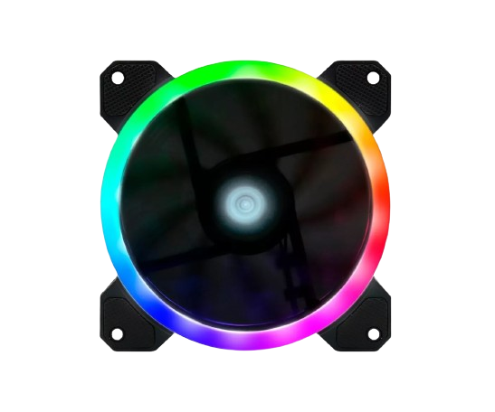 Ventilador Game Factor FKG400 RGB, 120mm, 1500RPM, Negro - 3 Piezas