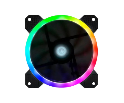 Ventilador Game Factor FKG400 RGB, 120mm, 1500RPM, Negro - 3 Piezas