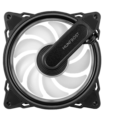 Ventilador Munfrost He-lix ARGB, 120mm, 1100RPM, Negro - 3 Piezas