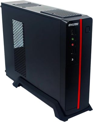 Gabinete Evotec EV-1011, Micro-Tower, Mini-ATX, USB 2.0, con Fuente 600W, sin Ventiladores Instalados, Negro