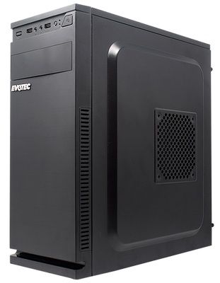 Gabinete Evotec Bardi, Midi-Tower, ATX/Mini ATX/Micro ATX, USB 2.0, con Fuente de 600W, sin Ventiladores Instalados, Negro