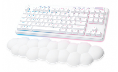 Teclado Gamer Logitech G715 RGB TKL, Switch GX Brown Táctil, Inalámbrico, Blanco (Inglés)