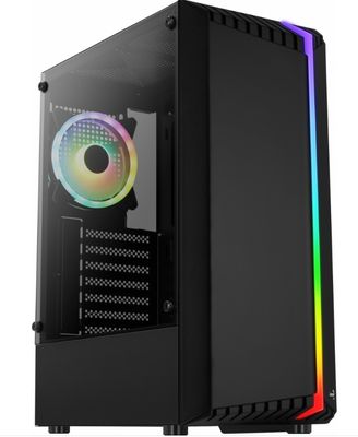 OPEN BOX Gabinete Aerocool Bionic con Ventana RGB, Midi Tower, ATX/micro ATX/Mini-ITX, USB 2.0/3.0, sin Fuente, 1 Ventilador Instalado, Negro