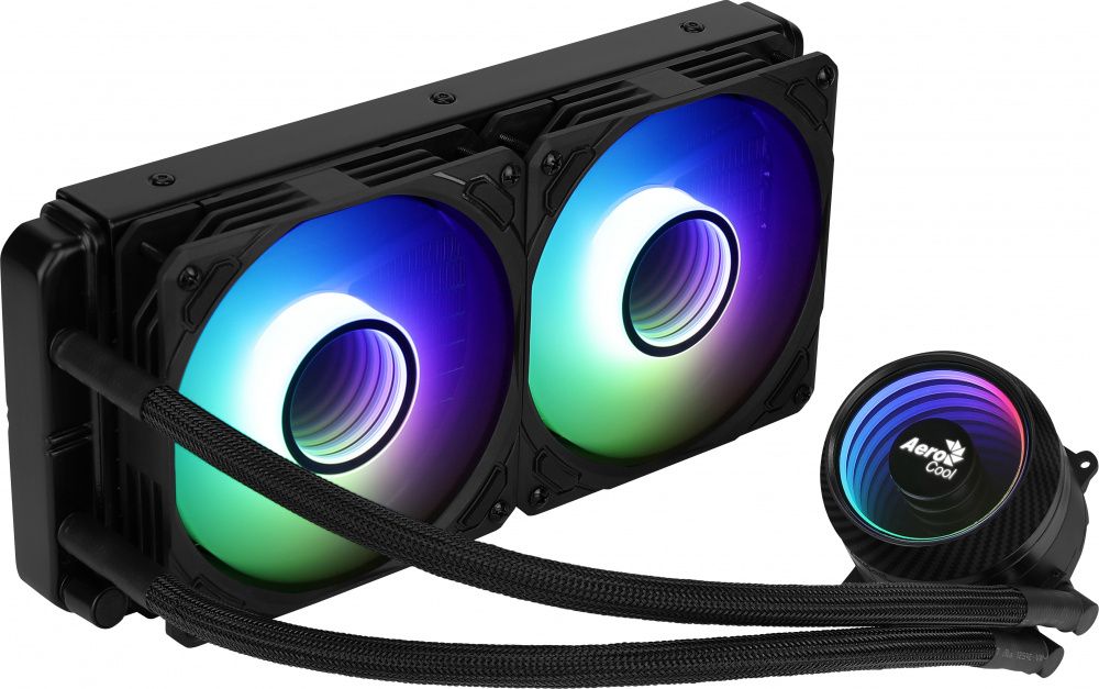 Aerocool Mirage L240 Enfriamiento Líquido para CPU, 2x 120mm, 600-1800RPM, Negro