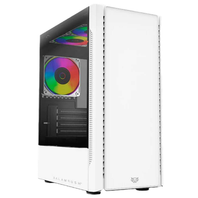 Gabinete Balam Rush NYX GI730 con Ventana, Midi-Tower, ATX/Micro-ATX/Mini-ITX, USB 3.0/2.0, sin Fuente, 3 Ventiladores RGB Instalados, Blanco