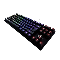 Teclado Gamer Yeyian Spark Serie 2000 RGB, Teclado Mecánico, Outemu Blue, Alámbrico, Negro (Español)