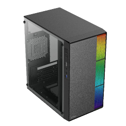 Gabinete Acteck Fusion II GI440 con Ventana, Micro Tower, ATX/ITX/Micro ATX/Mini-ITX, USB 2.0/3.0, con Fuente de 500W, sin Ventiladores Instalados, Negro