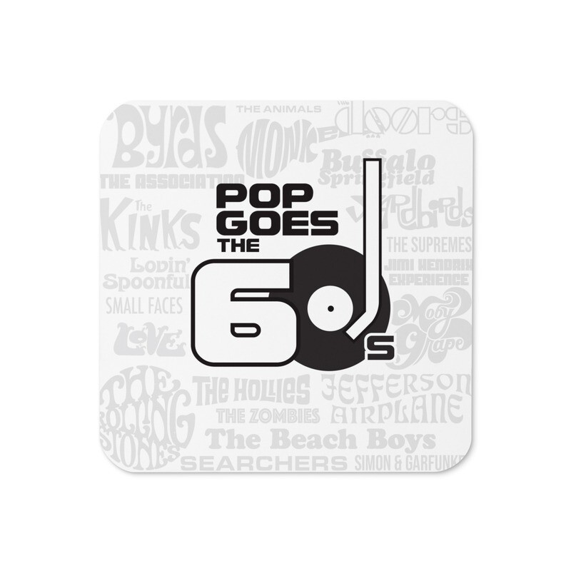 Cork-back 60s Band Logos Coaster