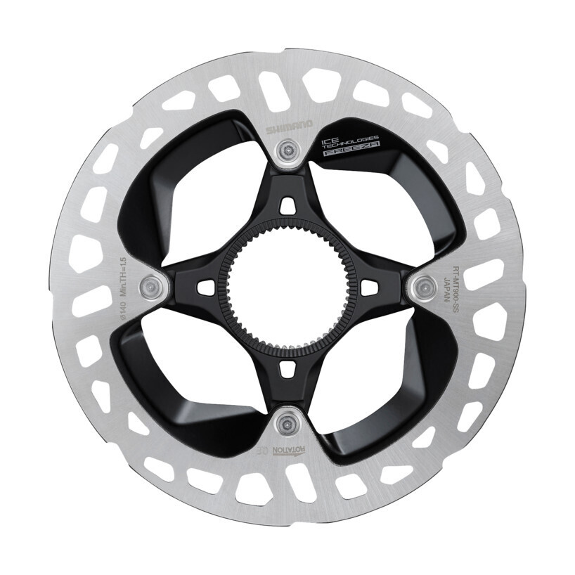 ROTOR FOR DISC BRAKE, RT-MT900, SS 140MM, W/LOCK RING (EXTERNAL SPLINE TYPE)