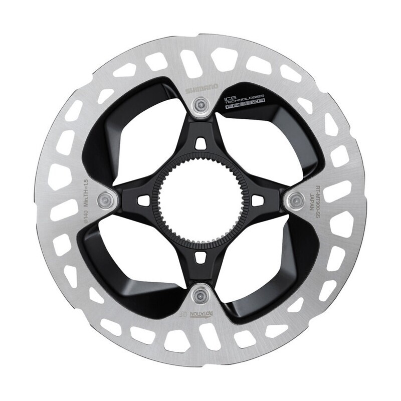 ROTOR FOR DISC BRAKE, RT-MT900, SS 140MM, W/LOCK RING (EXTERNAL SPLINE TYPE)