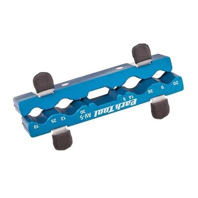 Park Tool, AV-5, Axle and spindle vise, 5mm, 9mm, 10mm, 12mm, 14mm, 20mm, 25mm, 30mm, and 36mm