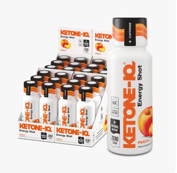 Ketone-IQ +Caffeine Shot, Color: Peach, Size: Caffeine Shot