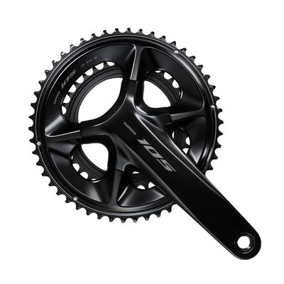 FRONT CHAINWHEEL, FC-R7100, 105, FOR REAR 12-SPEED, HOLLOWTECH 2, 170MM, 52-36T W/O CG, W/O BB PARTS, BLACK ONE