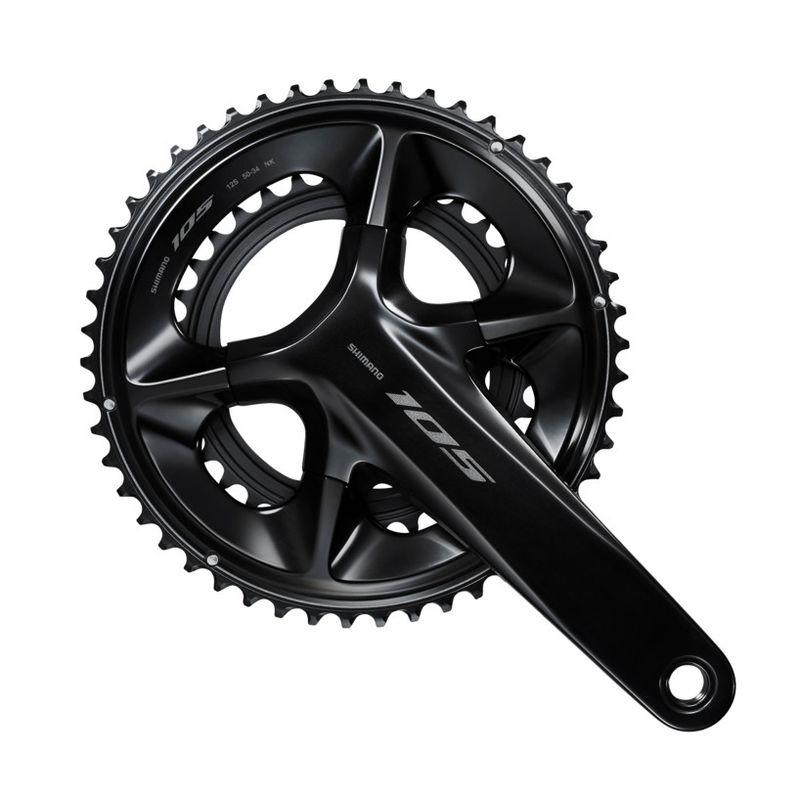 FRONT CHAINWHEEL, FC-R7100, 105, FOR REAR 12-SPEED, HOLLOWTECH 2, 170MM, 52-36T W/O CG, W/O BB PARTS, BLACK ONE