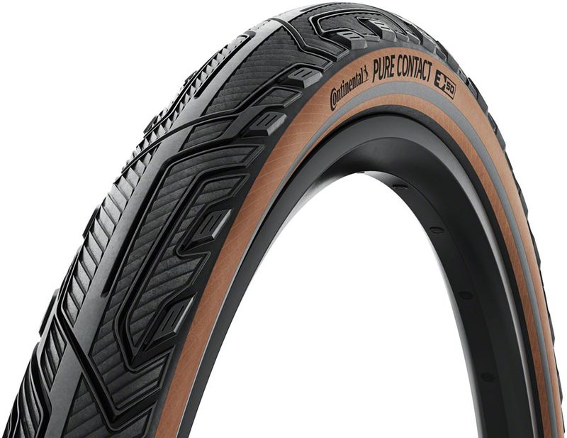 Continental Pure Contact Tire - 700 x 55, Clincher, Folding, Black/Coffee/Graphite Reflex, Vectran / PolyX Breaker, E50