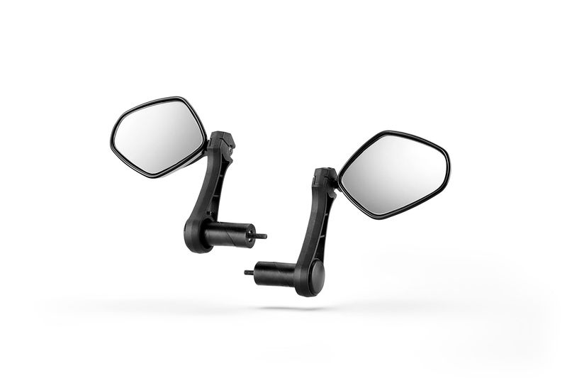Bar-end Mounted Mirror x 2 Color: Black
