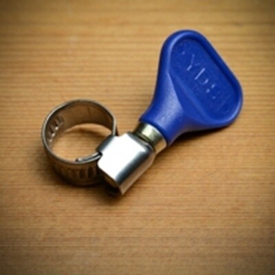 Hose Clamp Butterfly 1/2&quot; Blue
