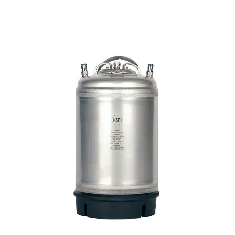New 3 Gallon Ball Lock Keg- Single Handle
