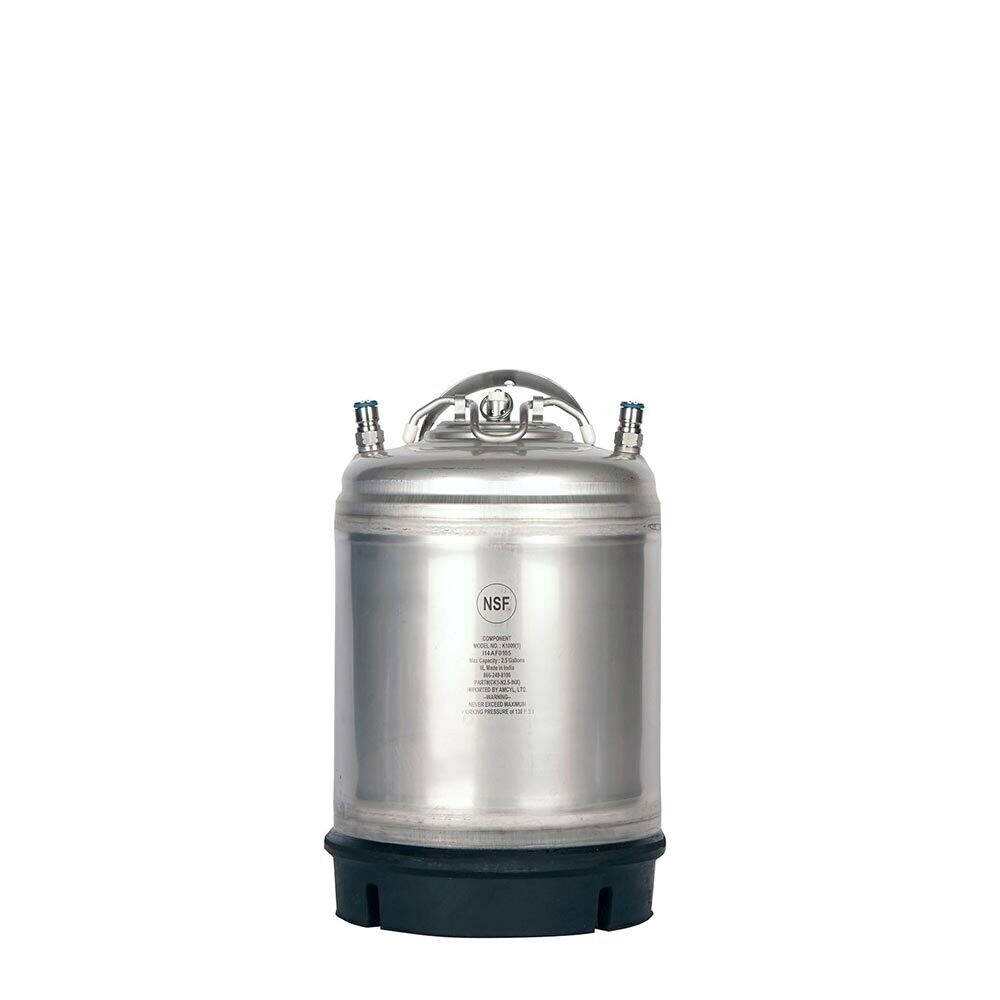 New 2.5 Gallon Ball Lock Keg- Single Handle