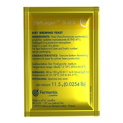 SafLager S-23 Dry Yeast - 11.5g