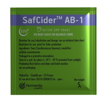 SafCider AB-1 Dry Yeast - 5g