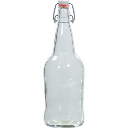 Swing Top Bottles  - Clear - 12 / 1 liter ( 32oz )