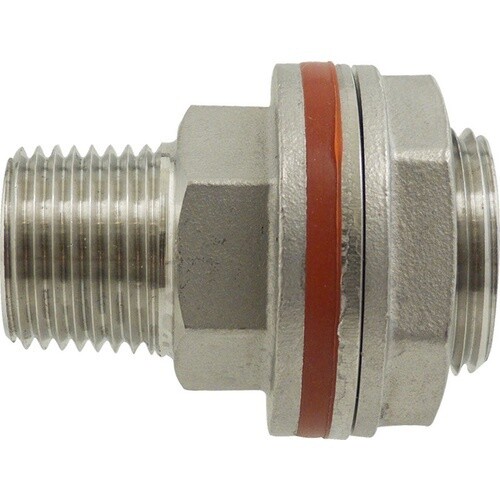 Bulkhead 1/2&quot; FPT x 1/2&quot; MPT Stainless