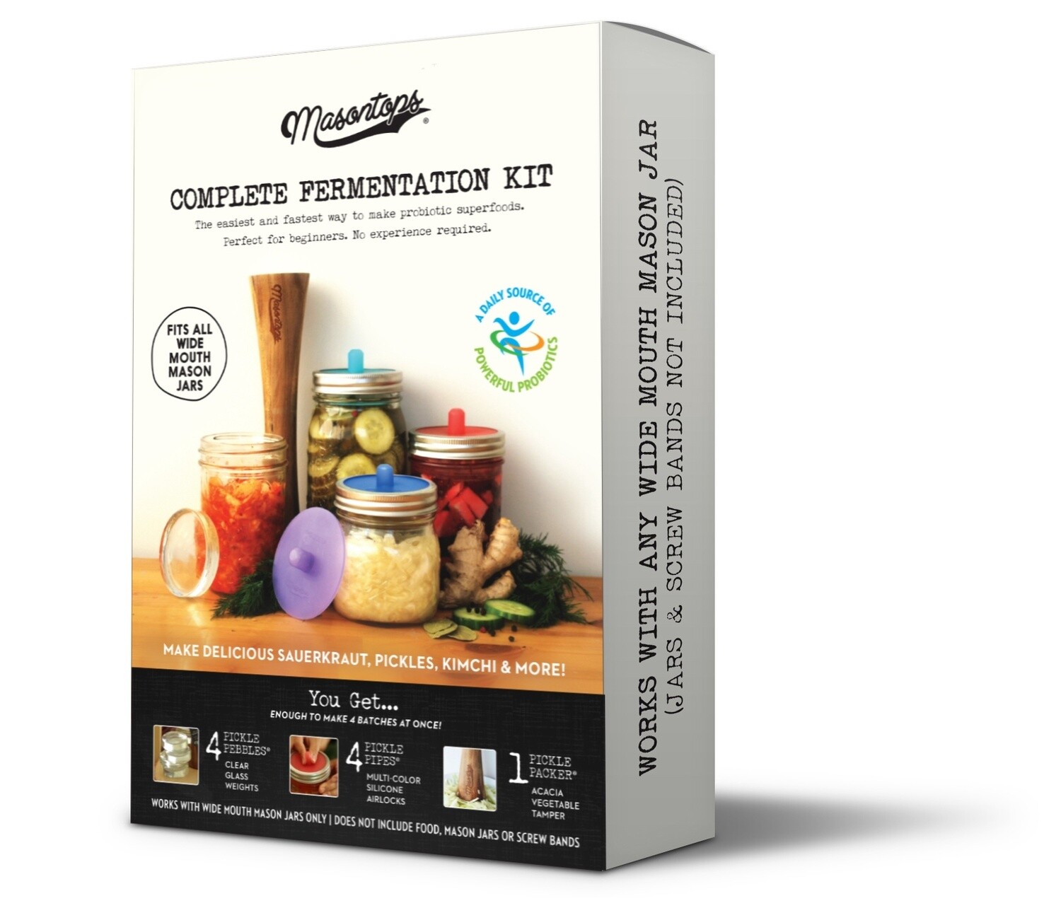 Complete Vegetable Fermentation Kit, Size: Wide Mouth
