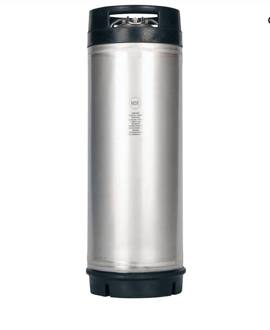 New 5 Gallon Ball Lock Keg (Dual Rubber Handle)