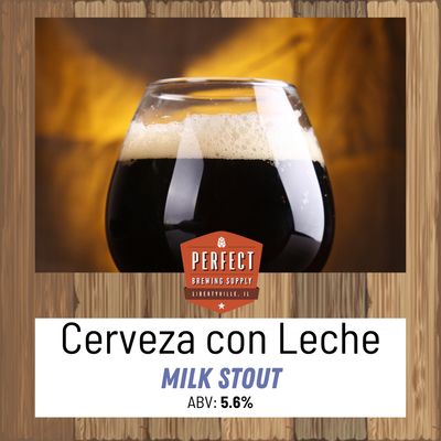 Cerveza con Leche (Milk Stout) (Extract Recipe Kit) Beer Kit
