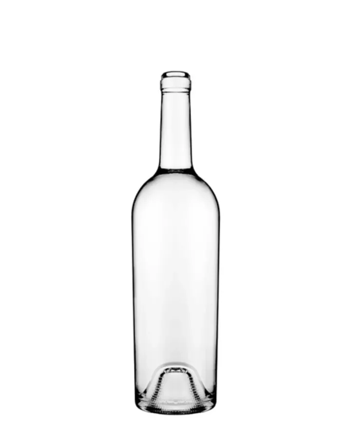 750 ml Gracie | 750 ml Flint Glass Claret Tapered Wine Bottles, Cork Finish