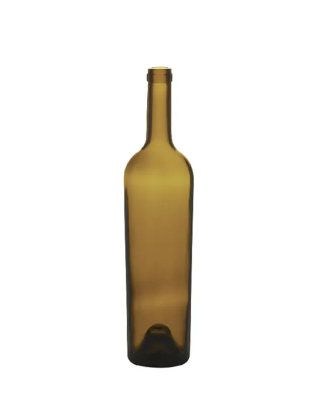 750 ml Emma 750 ml Antique Green Glass Tapered Claret Wine Bottle, Cork Finish