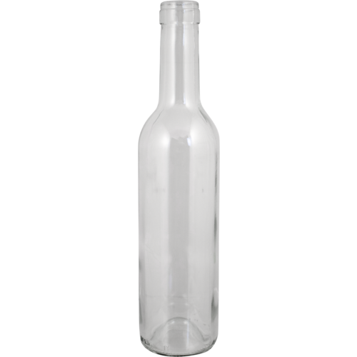 375 ml Clear Bordeaux Wine Bottles w/Punt - 24/case