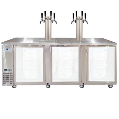 Komos Olympus III DeluxeKegerator With Two Stainless Towers