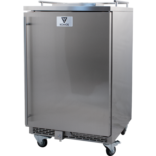 KOMOS® Stainless Steel Outdoor Kegerator with Digital Thermostat - Refrigerator Only