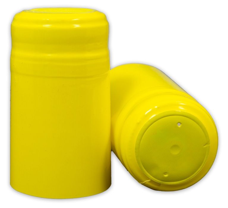 Heat Shrink Wine Hoods | Gloss Yellow | 30 ct