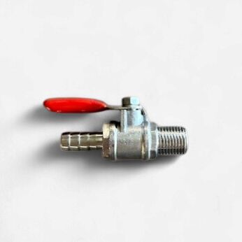 Gas Shutoff |  w/ check valve | 1/4" MPT x 1/4" MFL Chrome